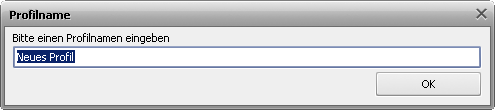 Fenster "Profilname"