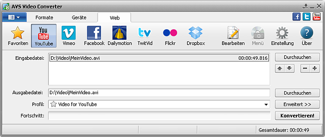 Hauptfenster vom AVS Video Converter - YouTube