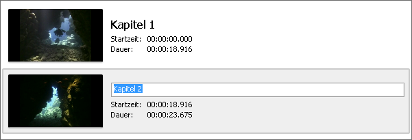 Umbenennung der Kapitel
