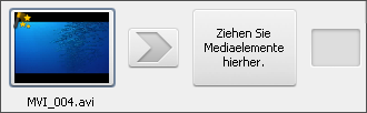 Zeichen des Videoeffekts auf dem Storyboardbereich