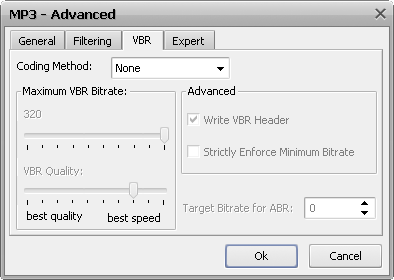 MP3 Advanced Settings