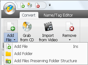 AVS Audio Converer - Adding Files and Folders from HDD