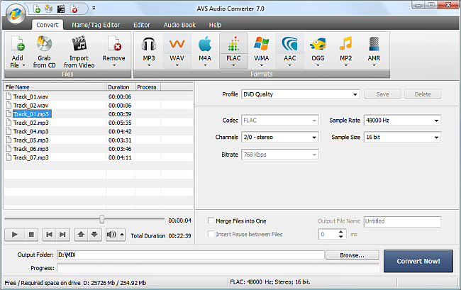 AVS Audio Converter - Converting to FLAC Format