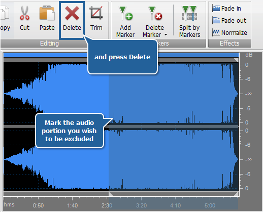 Editing Audio - Deleting Unnecessary Parts