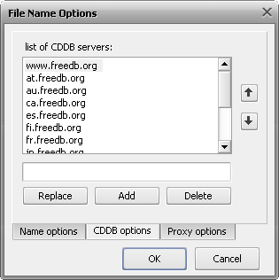 AVS Audio Converter - File Name options window