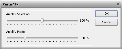 Paste Mix window