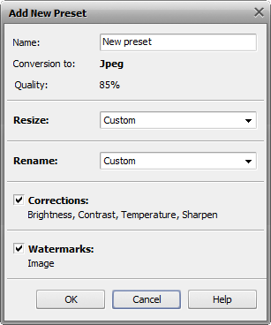 Add New Preset