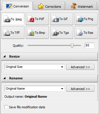 AVS Image Converter - Conversion Tab