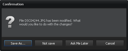 Confirmation dialog