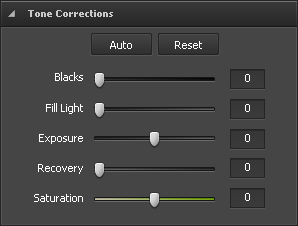 Tone Corrections section