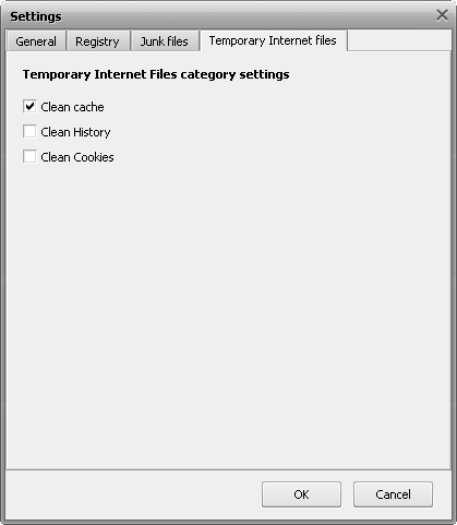 Temporary Internet Files Settings