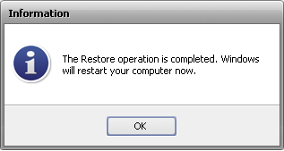 Registry Restore Completed