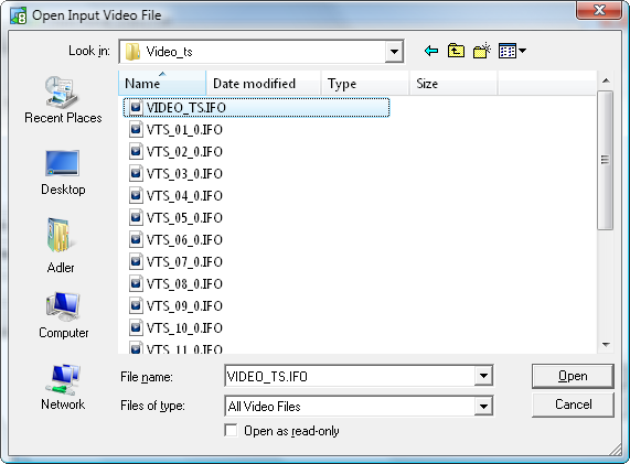 how to open vob files on windows 8