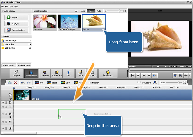 how to put music to file using avs video remaker