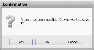 Confirmation dialog