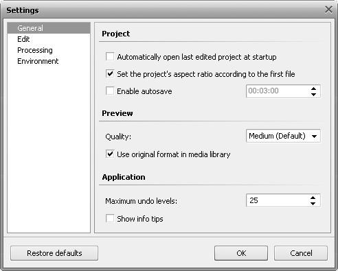 Avs4you Avs Video Editor Working With Avs Video Editor Changing Avs Video Editor Settings