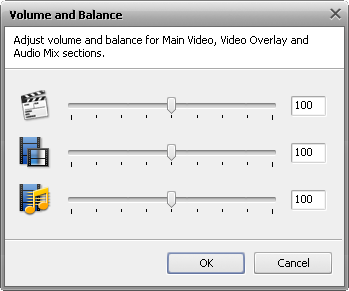 Volume and Balance window