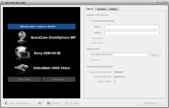 avs video recorder