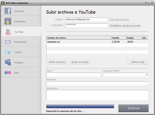 AVS Video Uploader