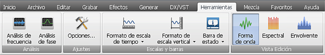 AVS Audio Editor - Pestaña Herramientas
