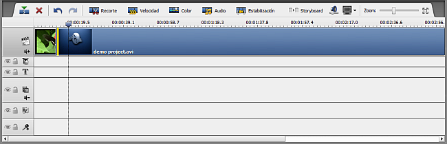 Área Timeline/Storyboard - Modo Timeline