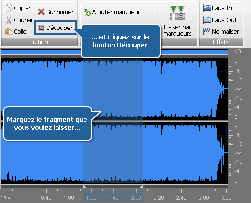 Traitement audio - Découpage audio