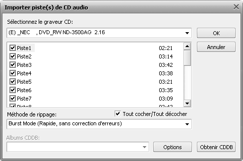 Copier audio d'un CD