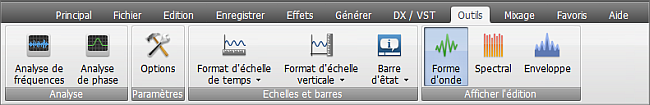 AVS Audio Editor - Onglet Outils