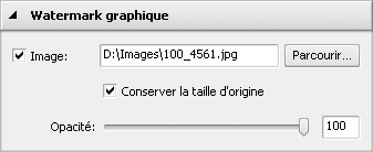 Propriétés de watermark graphique