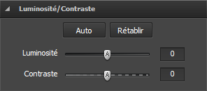 Section Luminosité/Contraste
