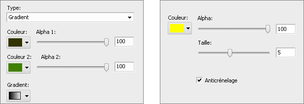 Propriétés d'un objet