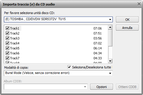 AVS Audio Converter - Copiare i file da un CD