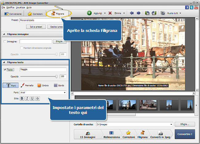 Uso di AVS Image Converter: Passo 5