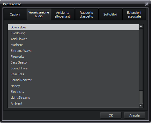 Scheda Visualizzazione audio