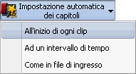 Impostazione dei capitoli automatica